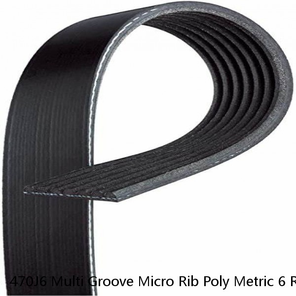 470J6 Multi Groove Micro Rib Poly Metric 6 Ribbed V Belt 470-J-6 470 J 6  2-Pack